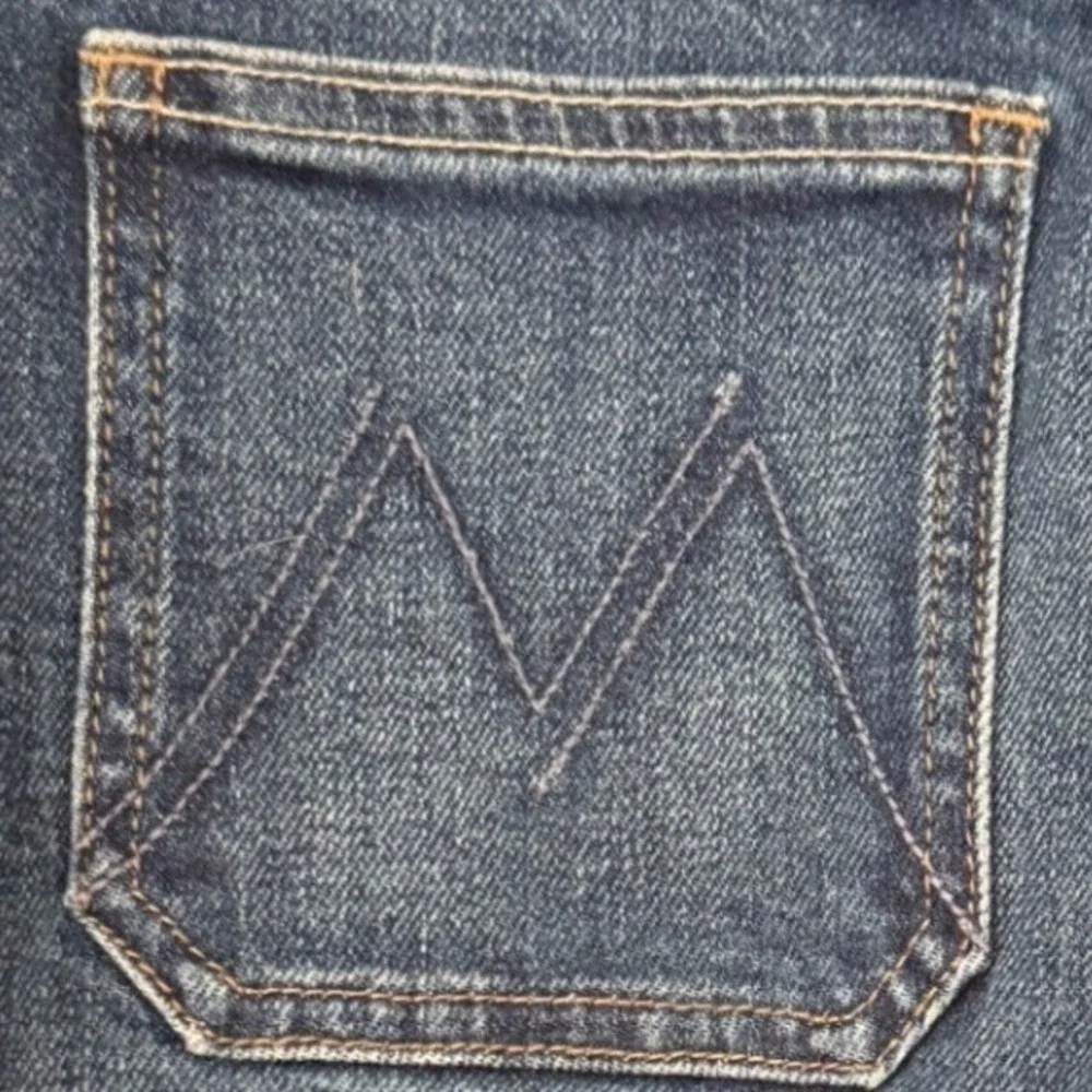 MOTHER Lil Patch Pocket Rambler Jeans Womens 24 High Rise Wide Leg‎ These Boots